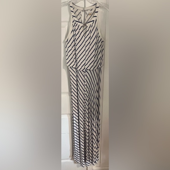 Calvin Klein Dresses & Skirts - Calvin Klein Navy Striped Sleeveless Maxi Dress